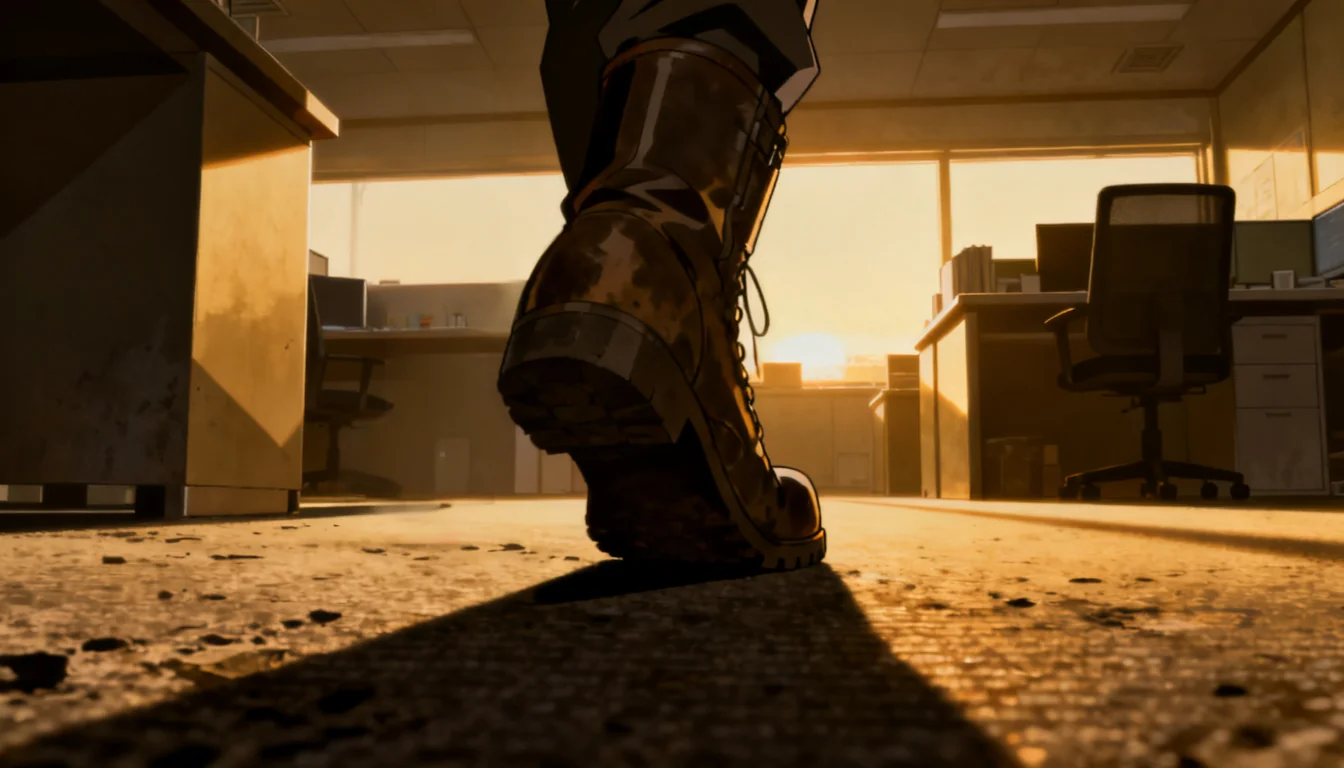 Clean insert shot after using the ERASE tool in Storyboarder AI — unwanted character removed while the composition stays intact